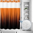 thumbnail image 2 of No Hook Shower Curtain, Burnt Orange Black Ombre Shower Curtains for Bathroom with See Through Top Window, Modern Abstract Striped Gradient Waterproof & Washable Bath Curtain Extra Long 72"x84", 2 of 9