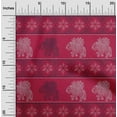 thumbnail image 1 of oneOone Organic Cotton Poplin Twill Fabric Floral & Elephant Block Print Fabric By The Yard 42 Inch Wide, 1 of 4