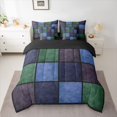thumbnail image 2 of Castle Fairy Vintage Plaid Checkered Bedding Comforter Set 7-Piece for Kids Teens Adults,Retro Aesthetic Geometric Grid King Bedding Sets,Minimalist Mid Century Ultra Soft Bed Sheets, 2 of 8