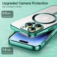 thumbnail image 4 of JETech Electroplated Case for iPhone 14 Pro 6.1-Inch, Camera Lens Full Protection, Compatible with MagSafe Wireless Charging, Shockproof Soft TPU Phone Cover (Green), 4 of 7