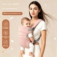 thumbnail image 3 of Baby Carrier Infant Carrier Ergonomic Baby Carrier Backpack,Breathable Front Back Carrying Wrap Seat for Newborn Toddlers up to 33 lbs,Pink, 3 of 7