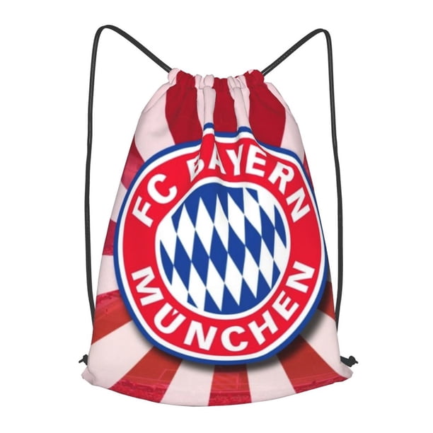 FC Bayern Munich Mochila Con Cordón De Lona De Dibujos Animados Bolsillo De Ocio Bolsa De Estudiante Almacenamiento huangjie unisex