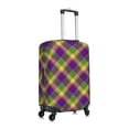 thumbnail image 3 of Kdxio Mardi Gras Plaid Pattern Luggage Cover for Travel,Elastic and Durable,Fits 18-32 Inch,Anti-Scratch Suitcase Protector, 3 of 9