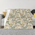 thumbnail image 1 of Fotbe Daisy Manta de Franela con Estampado, Manta Ultrasuave para Cama, Sofá, Auto, Hipoalergénica y Antibolitas-50"x40", 1 of 6