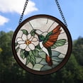thumbnail image 2 of Hobby Christmas Gift - Hummingbird Mosaic Christmas Stained Glass Hanging Ornament - Twinkling Lights Holiday Tree Decor, Xmas Gift for Mom, Dad, Friends, Family, 2 of 3