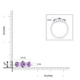 thumbnail image 4 of ANGARA Natural Oval Three Stone Amethyst Engagement Ring with Diamonds in 14K White Gold for Women (Size-6x4mm) | February Birthstone, Anniversary, Jewelry Gift for Women | Natural Amethyst Ring, 4 of 9
