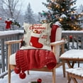 thumbnail image 4 of Steadline Christmas Themed Linen Pillow Cover - 17x17 Inch Holiday Decorative Cushion Case - Reversible Festive Sofa and Bed Decor for Seasonal Home Styling, 4 of 7