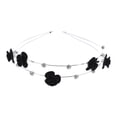 thumbnail image 1 of MasteelfCA Stylish Double Layer Headband Decor Rhinestone Inlaid Flower Metal Hair, 1 of 8