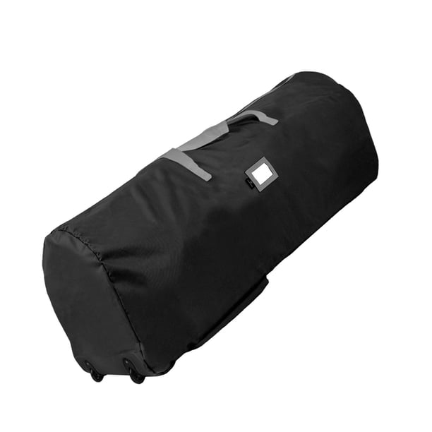 Bolsa con ruedas para árbol de Navidad, contenedor para árbol artificial, impermeable, con cremallera Negro 122x38x51cm