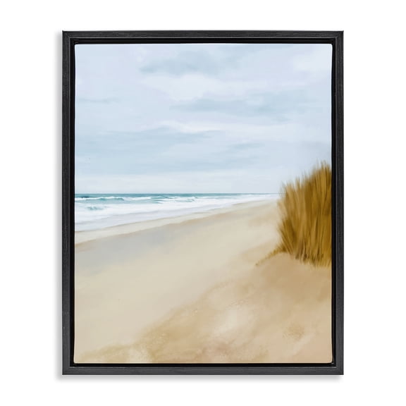 Stupell Industries Transitional Wilmington Sand Dunes Black Floating Frame Canvas Art, 25 x 31, by Amy Hall