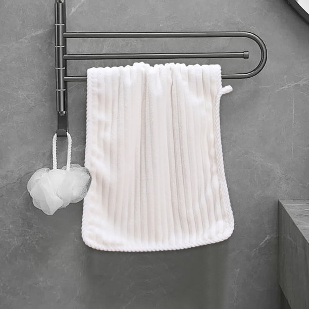 Toalla de forro polar azul - Toalla de baño extra grande de 35x75 cm - Microfibra de poliéster suave - Secado rápido y absorbente - Uso en casa y viajes