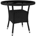 thumbnail image 1 of Outsunny Table à Manger en Osier Φ31,5 Pouces, Table de Jardin Ronde, Noir, 1 of 10
