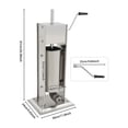 thumbnail image 2 of Heavy Duty 5L Commercial manual Churro Maker Machine Restaurant+4 Nozzles USA 14*32cm Countertop, 2 of 9