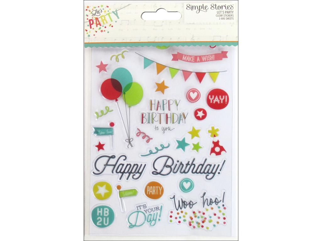 Planner Essentials Simple Stories Clear Stickers 4x6 4 Pack Numbers 2 Desi