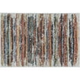 thumbnail image 3 of Contemporary 2x3 Area Rug (2' x 3') Stripe Brown, Cream Indoor Scatter Easy to Clean, 3 of 7