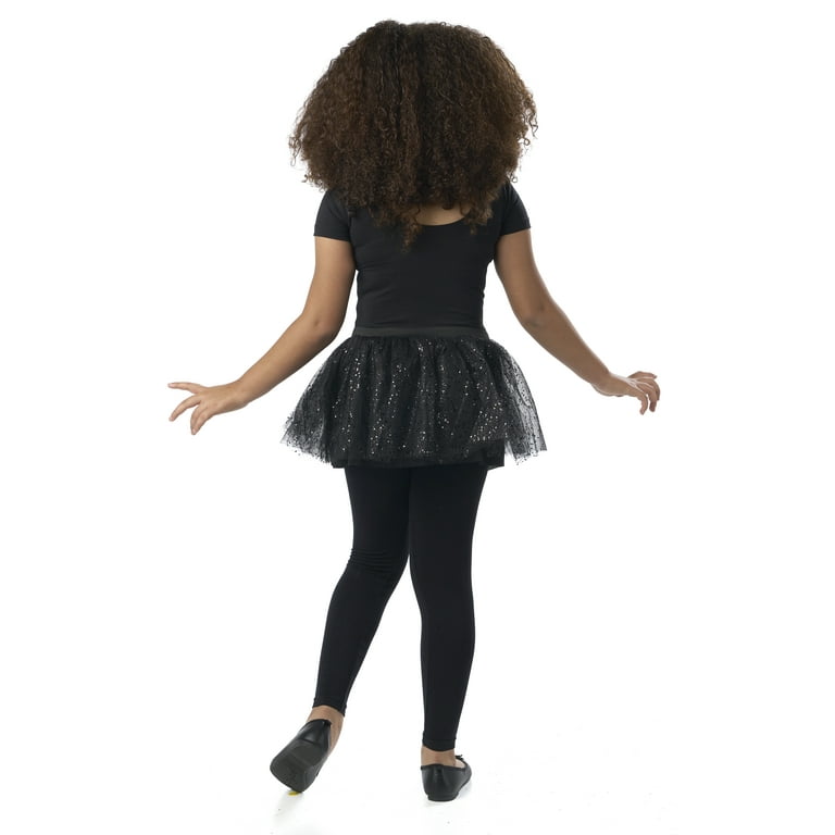Black Sparkled Tutu, Halloween Accessory for Children, Girls Size L/XL, by Way to Celebrate
