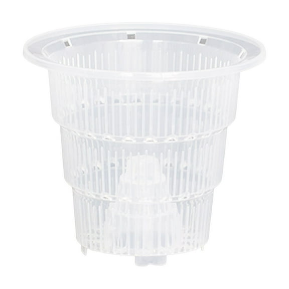 Clear Orchid Pots With Holes 5 Inch Orchid Pots With Holes 0.7L Soil Capacity Clear Pots With Air Column Reusable Orchid Planter For Succulent Fleshy Indoor Outdoor Flower Pots