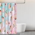 thumbnail image 5 of Peach Shower Curtain, Fruit Shower Curtain, Pink Fruits Shower Curtain Set Waterproof Bath Curtain Kids Bathroom Decor with 12 Hooks, 72x72 inches, 5 of 5