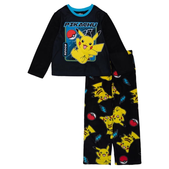 Set de pijama Pokémon Boys, 2 piezas, holgado, forro polar suave para 6 años