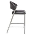 thumbnail image 3 of Hillsdale Molina 26 Metal Contemporary Counter Stool in Chrome/Gray, 3 of 8