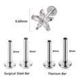 thumbnail image 1 of 1PC G23 TitaniumSteel 16G CZ Gem Moon Labret Lip Bar Ring Crystal Flower Ear Cartílago Tragus Helix Piercing Tornillo Fit Top 16g Tan Jianjun unisex, 1 of 2