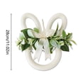 thumbnail image 3 of Flocked Bunny Head Wreath, Easter Wreath with Artificial Greenery, for Front Door Spring Hanging Decorations White, 3 of 7