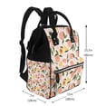 thumbnail image 2 of Kdxio Baby Diaper Backpack,Multi-Function Travel Backpack Nappy Bags,Nursing Bag, Fashion Mummy,Roomy Waterproof for Baby Care(Peach With Leaves1), 2 of 5