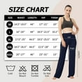 thumbnail image 4 of FELEMO Women's Bootcut Yoga Pants High Waist Workout Pants 4 Way Stretch Tummy Control Work Pants Flare Pants（Navy/3XL）, 4 of 7