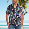 thumbnail image 1 of Blusa y camisa de manga corta con cuello vuelto para hombre, blusa informal con botones y estampado hawaiano, blusa de manga corta con cuello vuelto para hombre, 1 of 7