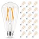 thumbnail image 1 of Gvvoohome Bombilla E26 Bombillas Edison No Regulables 60 Vatios Led 2700K Blanco Cálido St58 Bombillas Vintage 90+ Cri E26 Base Media Vidrio Transparente Paquete De 18, 1 of 1