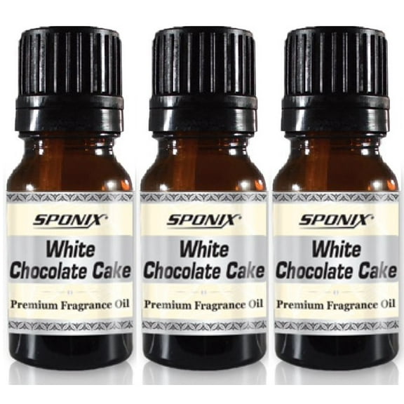 White Chocolate Cake Fragrance Oil 10 ml / 0.33 oz | 100% Pure by Sponix Made in USA Pack of 3