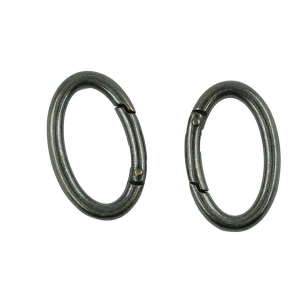 4pcs Mosquetón Gancho Clip Llavero de senderismo ovalada 48x30mm Cobre profundo