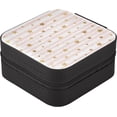 thumbnail image 3 of Coolnut PU Leather Jewelry Box, Gold Star Pattern Travel Jewelry Case Portable Jewelry Organizer for Rings Earrings Necklaces Bracelets Storage Holder Boxes for Women Girls, 3 of 7