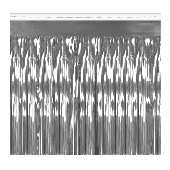 6 Pack Beistle 2-Ply Metallic Party Fringe Drape - silver