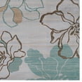 thumbnail image 3 of Milan Power Loomed Rug, Ivory/Turquoise, 3 of 3