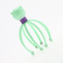 Unique Bargains 1 Pc Women Octopus Ball Bearing Style Head Massager for Home for Office Plastic Steel Ball Green