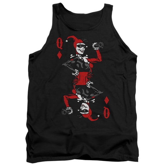Batman Quinn Of Diamonds Adult Tank Top Black