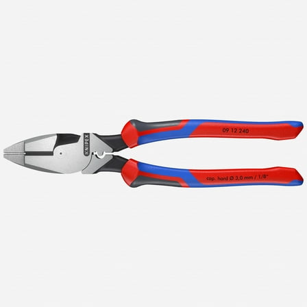 KNIPEX Tools 09 12 240 9.5-Inch Ultra-High Leverage Lineman's Pliers with Fish Tape Puller and Crimper