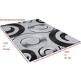 thumbnail image 4 of Handcraft Rugs-Swirls/Circles/Spiral Modern Contemporary abstrac tHand Carved Area Rug-Silver/Gray/Black, 4 of 10