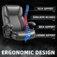 thumbnail image 4 of Waleaf Heavy Duty Big and Tall Office Chair 500lbs with Adjustable Lumbar Support,High Back Office Chair for Adults, 4 of 7