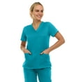 thumbnail image 3 of Medichic Women's Medical Scrubs Top - V-Neck 4-Way Stretch with 3 Pockets - Available in 20+ Colors, 3 of 6