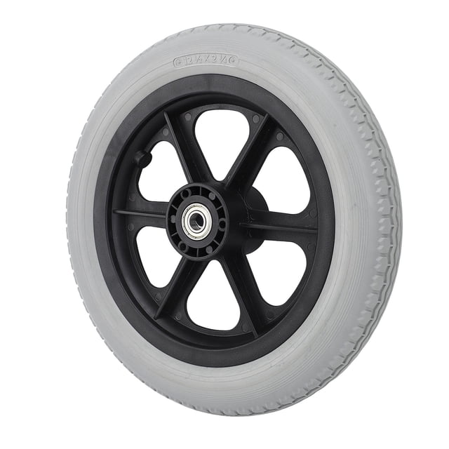 Rueda de Ruedas para Sillas de Ruedas, Rueda de Silla de Ruedas pu Sólido Profesional Fuerte Capacidad de Reemplazo de Capacidad de Reemplazo de Explosión para Caminantes