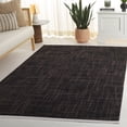 thumbnail image 2 of SAFAVIEH Mila Heidi Geometric Striped Polyester Area Rug, Brown/Black, 5'3" x 7'6", 2 of 11