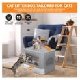 thumbnail image 2 of JTAOT Cat Litter Box Fully Enclosed and Foldable,Top Entry Litter Box Storage and Deodorization Design Easy to Clean Covered Litter Box,Comes with a Cat Shovel Comes with a Cat Rubbing Device, 2 of 7
