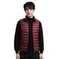 thumbnail image 2 of JIKNTTR Men's Lightweight Puffer Vest Jacket Winter Outdoor Casual Stand Collar Vest Padded Jacket Coat Vest Pullover Thermal Shirts, 2 of 5