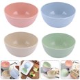 thumbnail image 3 of Tineasur Wheat Straw Plastic Salad Mixing Bowl Assorted Color Non-Slip Heat-Resistant 4Pcs, 3 of 6