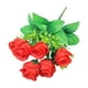 thumbnail image 2 of Decoración del hogar, decoración de habitaciones, decoración de paredes. Ramo de rosas de granada simuladas de seis cabezas individuales. Decoración de flores simuladas para la mesa del comedor o la s, 2 of 6