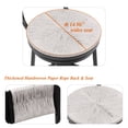 thumbnail image 5 of Set of 2 Swivel Bar Stools, 36inch Counter Height Bar Chairs with Metal Frame, Rustic Hand Woven Paper Rope Dining Chairs with Back and Footrest for Kitchen Counter Dining Room, 5 of 7