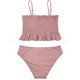 thumbnail image 2 of Bañador con Volantes para niñas Bikini Bandeau Fruncido Bañadores de Dos Piezas rosa desnudo 8 Años rosa desnudo 8 Años Xishao ropa, 2 of 2