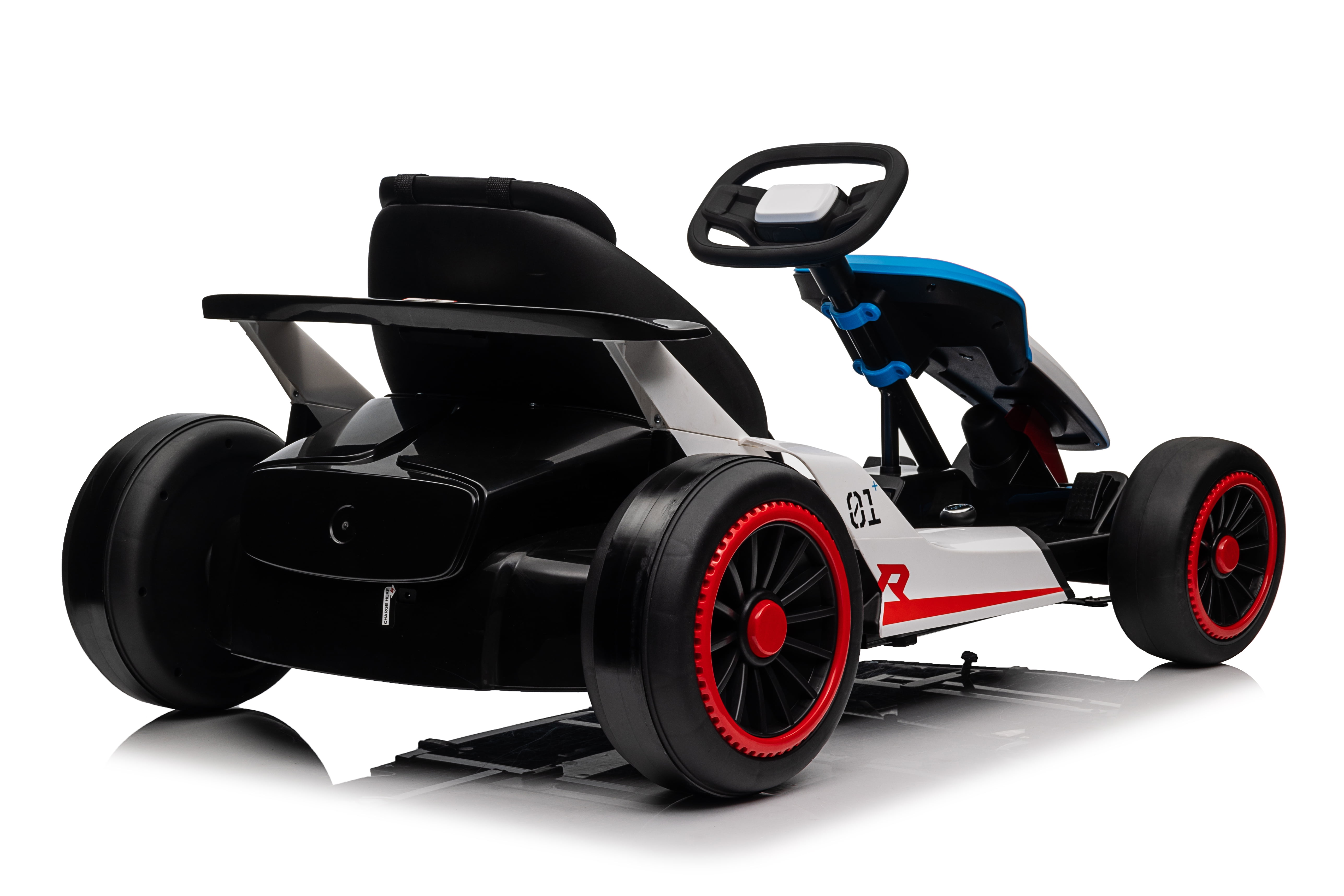 24V Electric Go Kart ride on toys for boys girls Age 6+, Blue
